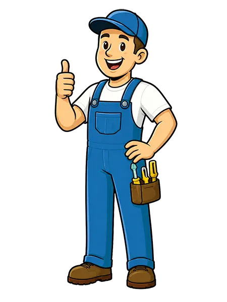 Friendly handyman giving a thumbs up